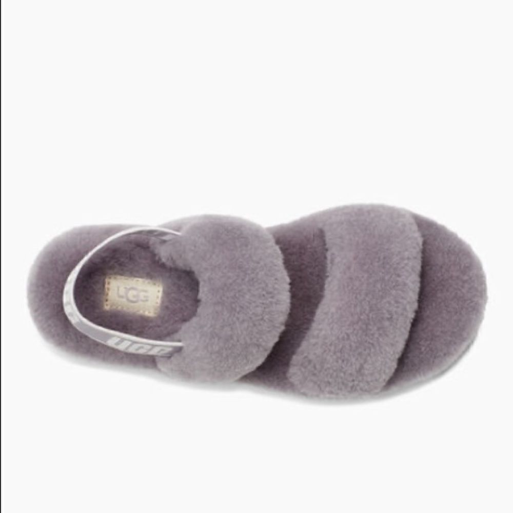 NEW UGG OH YEAH SLIDES SLIPPER FURRY SHEEPSKIN SANDALS - Picture 7 of 7